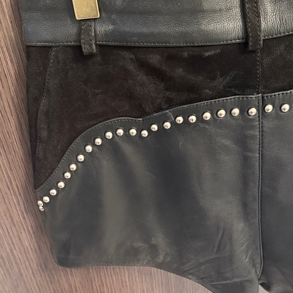 🖤 Understated Leather Studded Combo Shorts in Black 🖤NEW - Picture 13 of 16